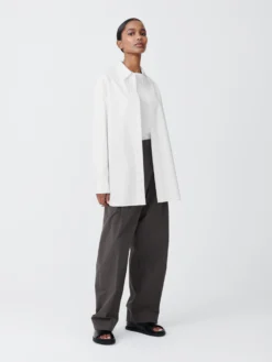 Studio Nicholson Santos Oxford Shirt In Optic White -Studio Nicholson SANTOSSHIRTWHITE3 scaled