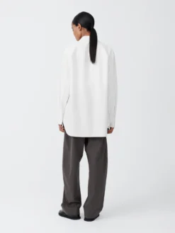 Studio Nicholson Santos Oxford Shirt In Optic White -Studio Nicholson SANTOSSHIRTWHITE4 scaled