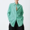 Studio Nicholson Santos Shirt In Stripe Green
