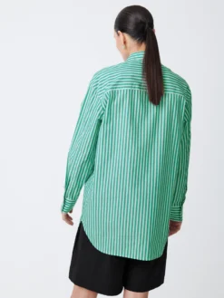 Studio Nicholson Santos Shirt In Stripe Green 13 Studio Nicholson Santos Shirt In Stripe Green -Studio Nicholson SANTOSSNW 1301CLASSICSTRIPEGREEN CREAM2 scaled