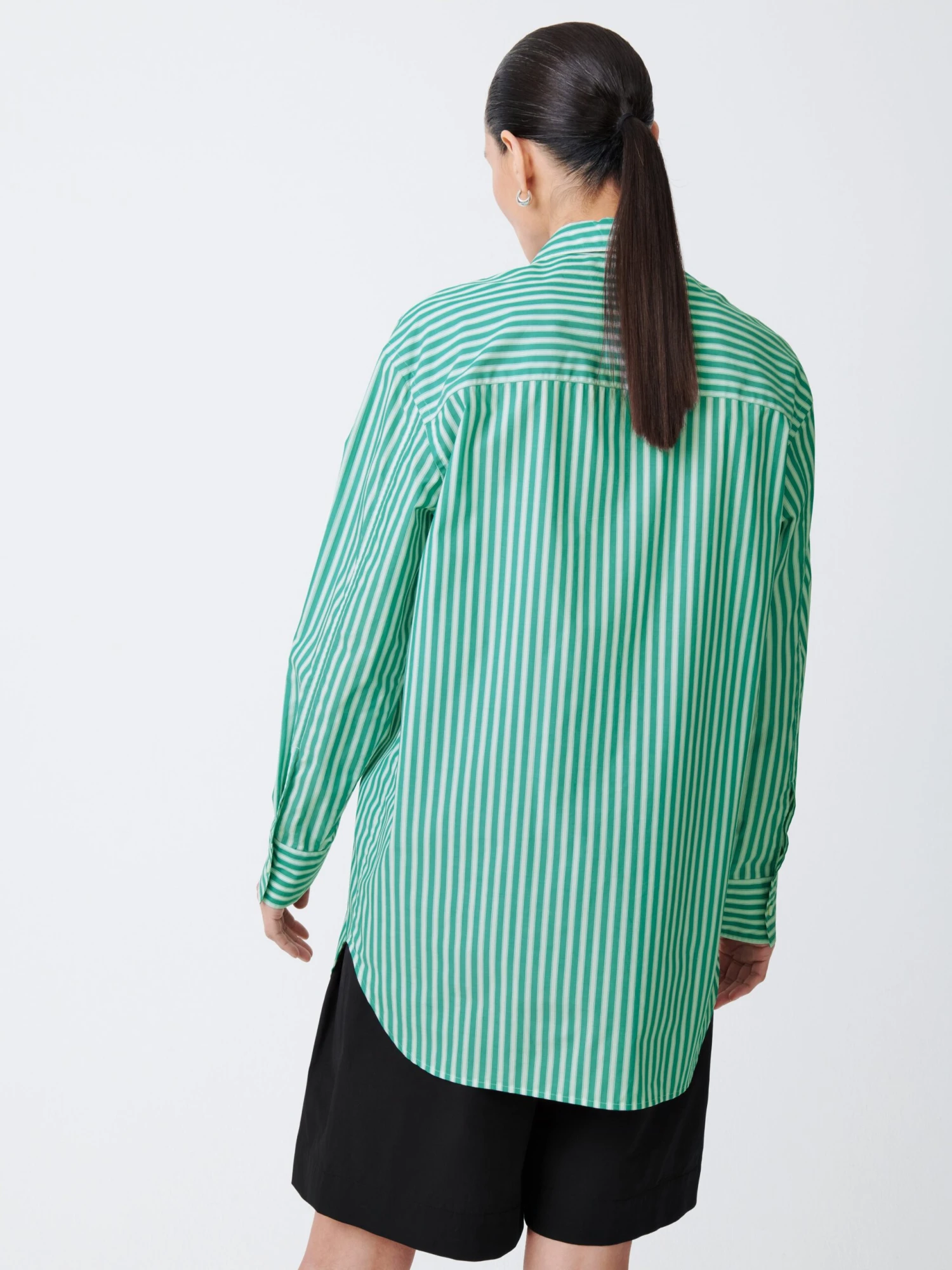 Studio Nicholson Santos Shirt In Stripe Green 5 Studio Nicholson Santos Shirt In Stripe Green - Image 5