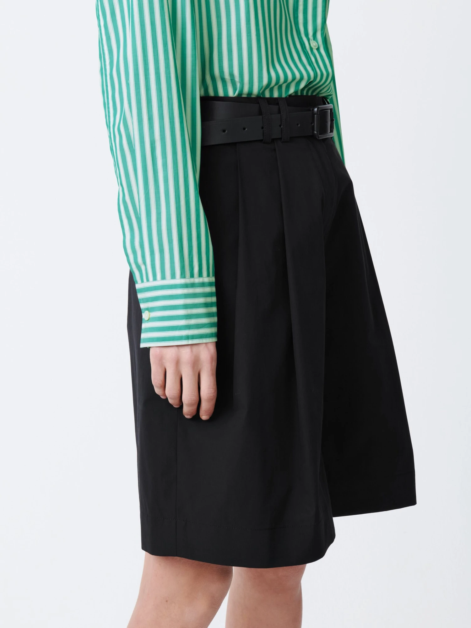 Studio Nicholson Santos Shirt In Stripe Green 7 Studio Nicholson Santos Shirt In Stripe Green - Image 7