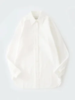 Studio Nicholson Santos Oxford Shirt In Optic White -Studio Nicholson SANTOSSNW 1301WASHEDOXFORDCOTTONOPTICWHITE 347 FS 2048x 5cf490dd b3f5 4036 8bdd 1057862cc5ce FS scaled