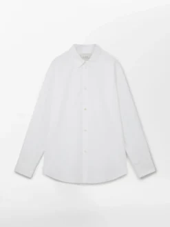 Studio Nicholson Santo Shirt In Optic White 11 Studio Nicholson Santo Shirt In Optic White -Studio Nicholson SANTO SNM 698 LIGHT COTTON POPLIN OPTIC WHITE 01 FS scaled