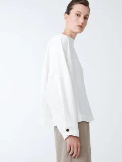 Studio Nicholson Sarr Top In Parchment 9 Studio Nicholson Sarr Top In Parchment -Studio Nicholson SARRSNW 1524ViscoseLineninParchment.4jpg scaled