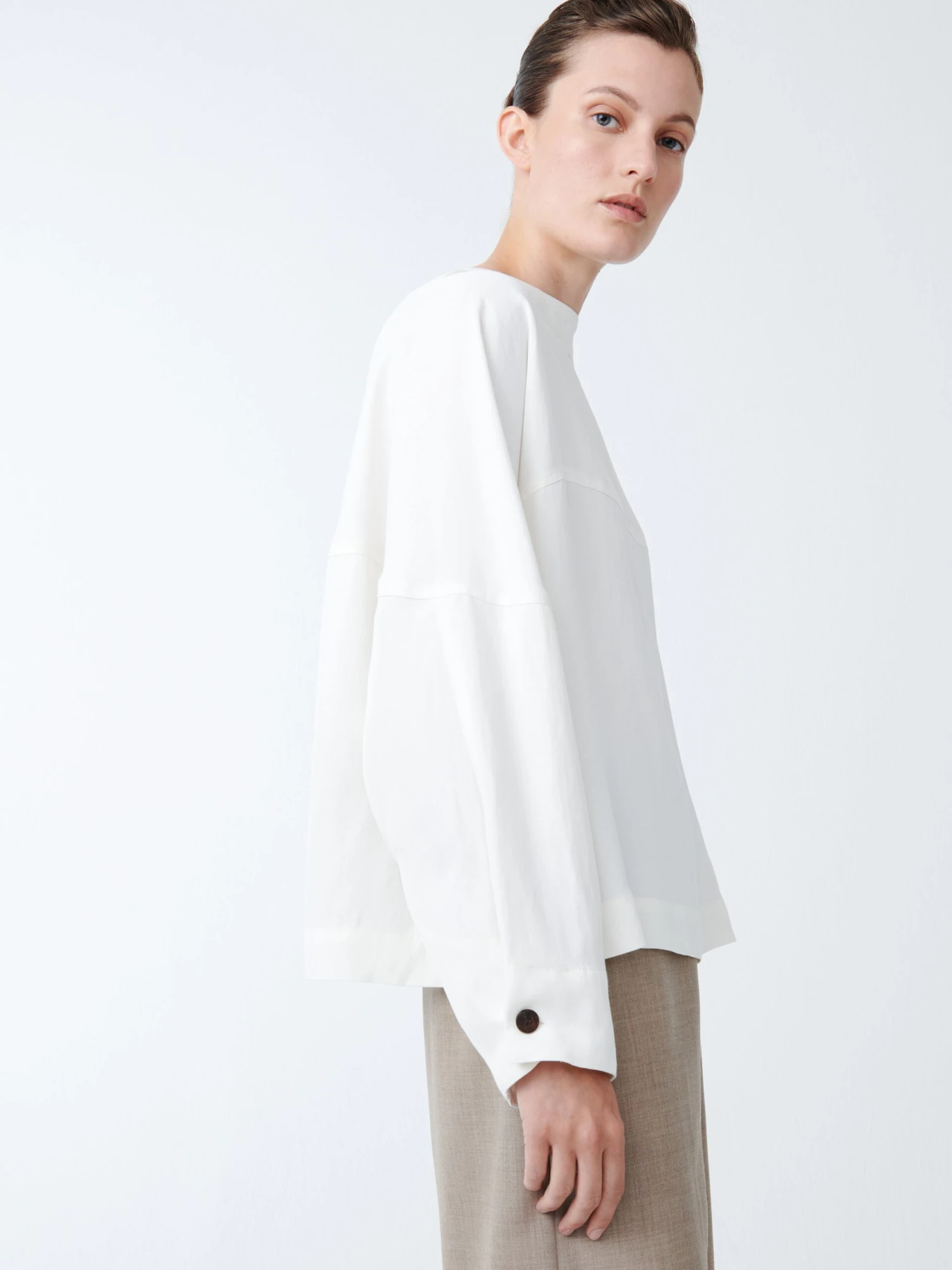 Studio Nicholson Sarr Top In Parchment 3 Studio Nicholson Sarr Top In Parchment - Image 3