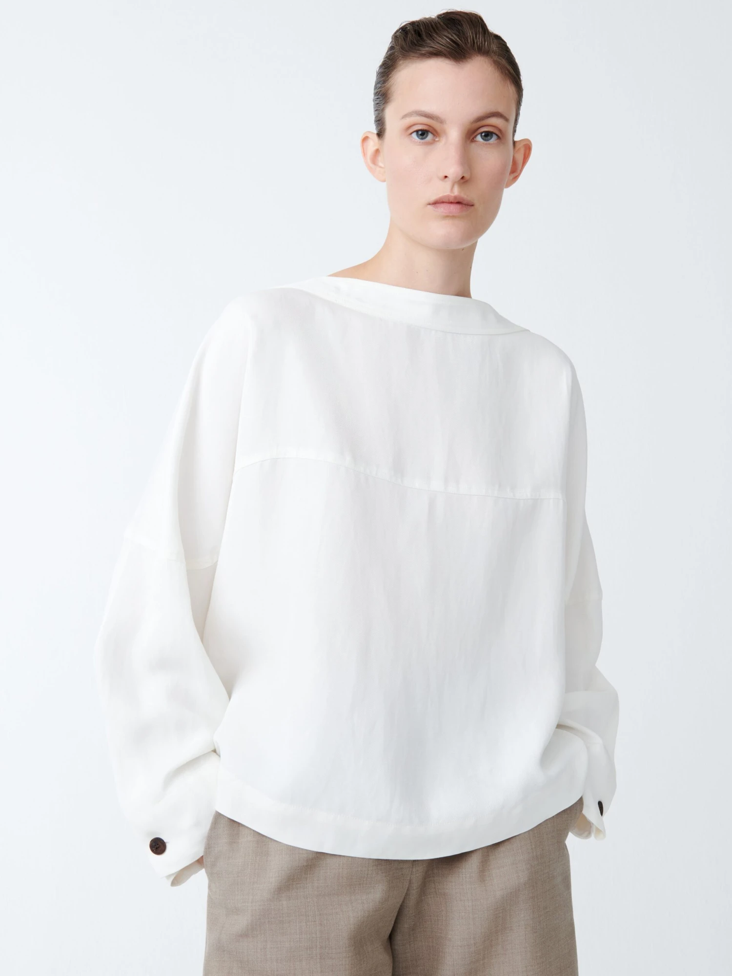 Studio Nicholson Sarr Top In Parchment 1 Studio Nicholson Sarr Top In Parchment