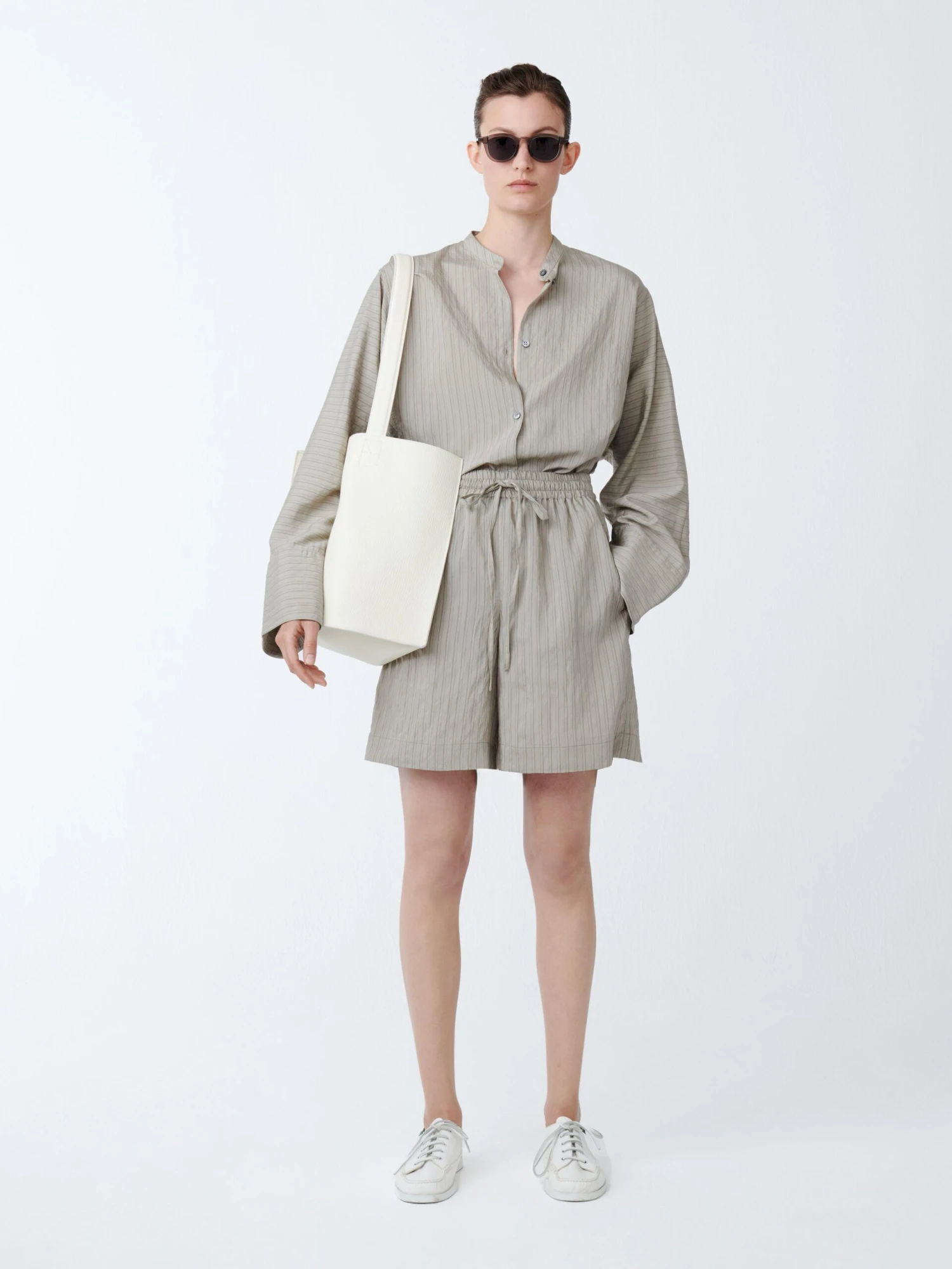 Studio Nicholson Sawel Short In Pebble Black 1 Studio Nicholson Sawel Short In Pebble Black