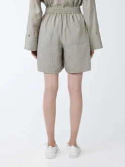 Studio Nicholson Sawel Short In Pebble Black 9 Studio Nicholson Sawel Short In Pebble Black -Studio Nicholson SAWELSNW 1494TXTRDVINTAGESTRIPESHORTSinPEBBLEBLACK3 scaled