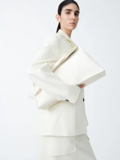 Studio Nicholson Shiboru Leather Bag In Parchment -Studio Nicholson SHIBORUSN 742LeatherBagParchment scaled