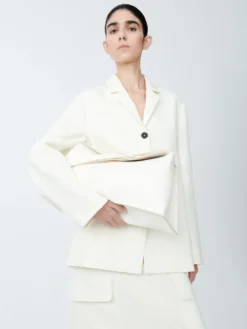 Studio Nicholson Shiboru Leather Bag In Parchment