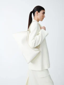 Studio Nicholson Shiboru Leather Bag In Parchment -Studio Nicholson SHIBORUSN 742LeatherBagParchment4 scaled