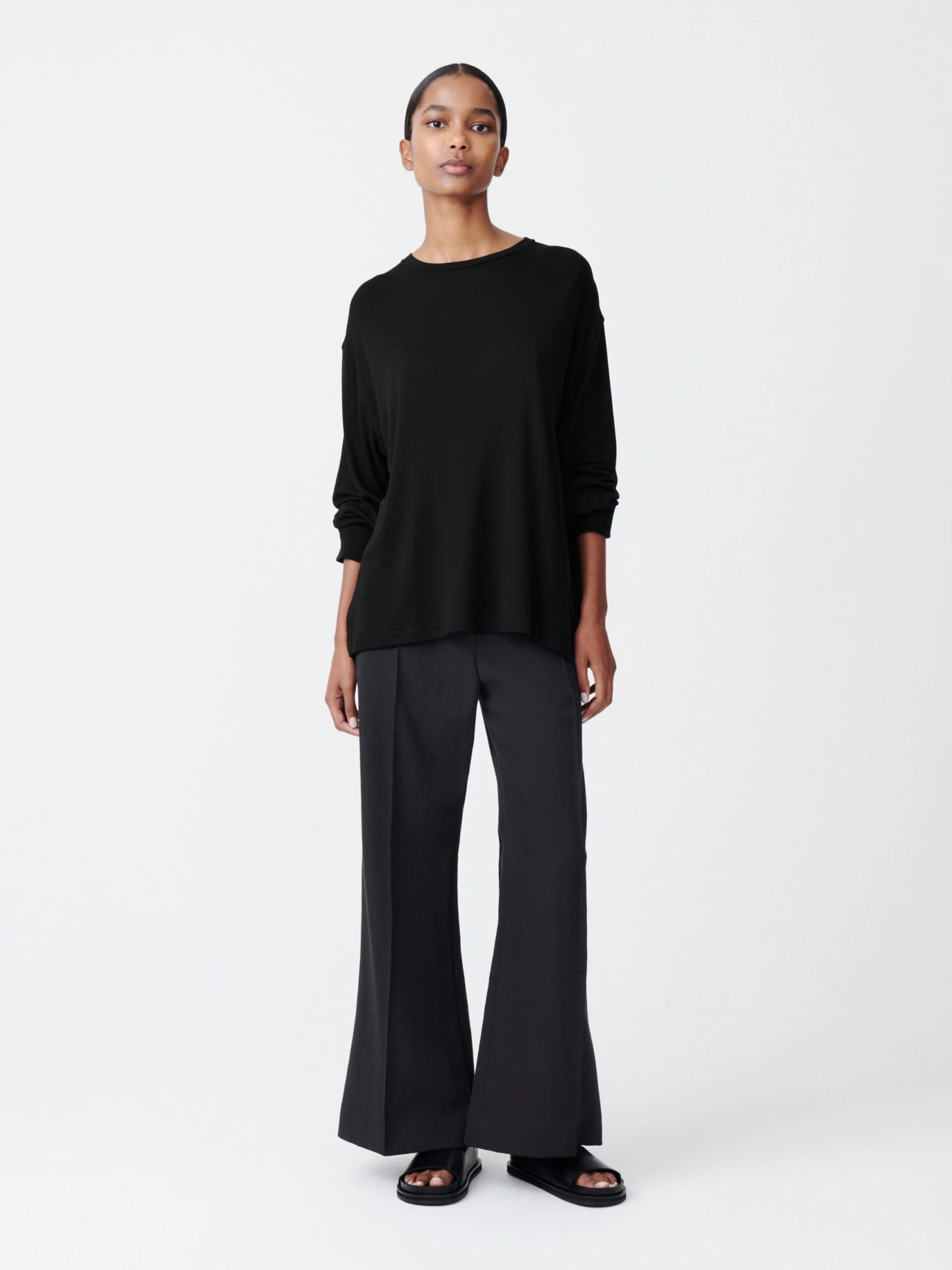 Studio Nicholson Simmons Lyocell T-Shirt In Black 2 Studio Nicholson Simmons Lyocell T-Shirt In Black - Image 2