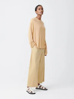 Studio Nicholson Simmons Lyocell T-Shirt In Sand -Studio Nicholson SIMMONSLYOCELLTEESAND2 scaled