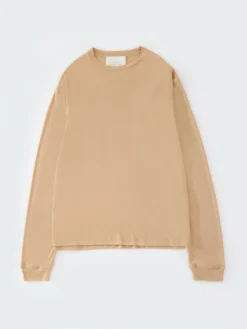 Studio Nicholson Simmons Lyocell T-Shirt In Sand -Studio Nicholson SIMMONSSNW 1388LYOCELLRIBJERSEYSAND 059 FS scaled