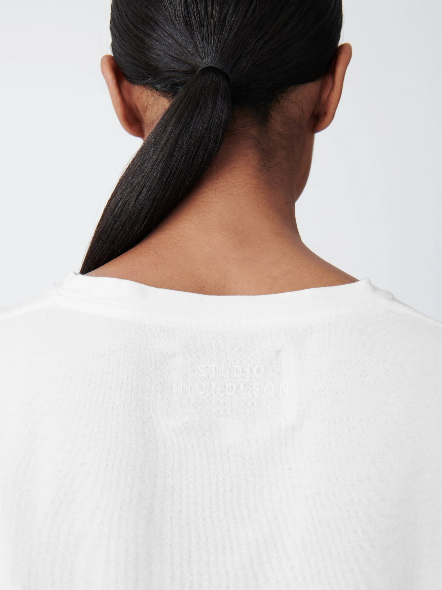 Studio Nicholson Simmons T-Shirt In Optic White 5 Studio Nicholson Simmons T-Shirt In Optic White - Image 5