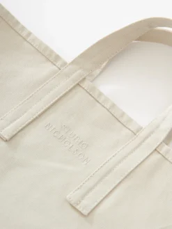 Studio Nicholson Standard Tote In Dove -Studio Nicholson SMALLTOTESN 783CANVASSTONE 1077 scaled