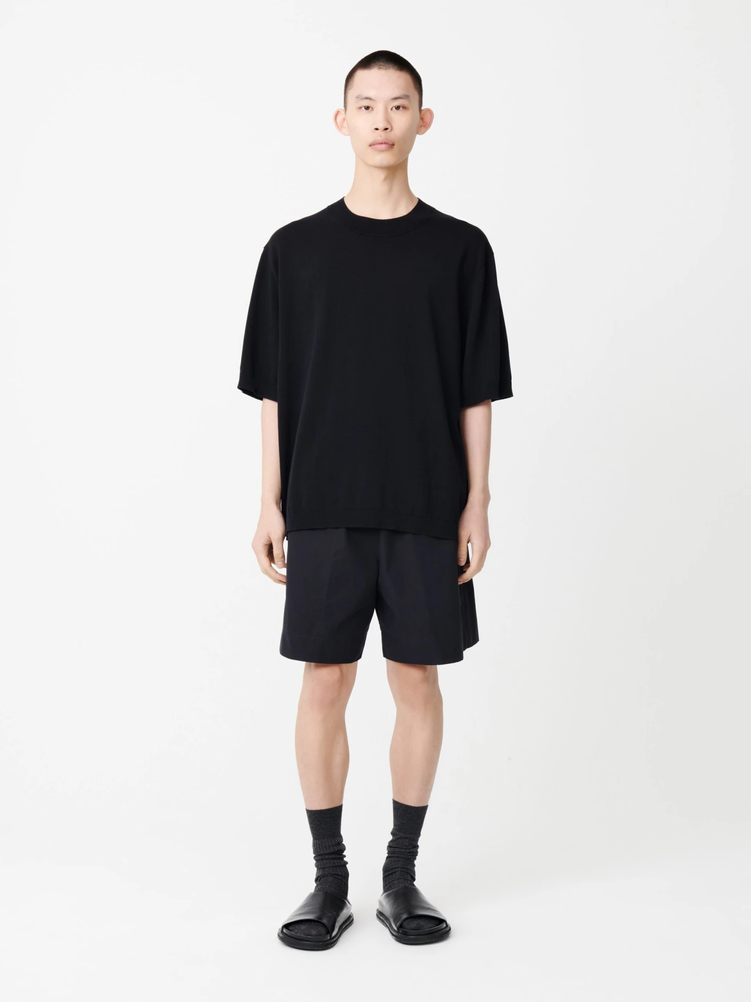 Studio Nicholson Solaris Knit In Darkest Navy 1 Studio Nicholson Solaris Knit In Darkest Navy