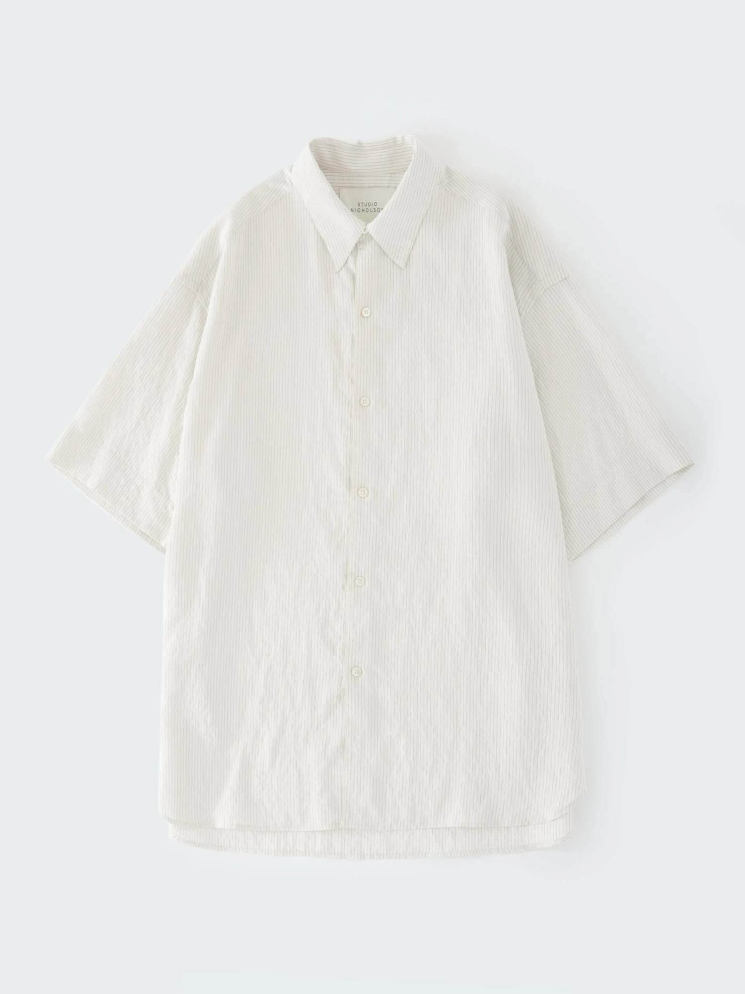 Studio Nicholson Sorono Shirt In Black White 6 Studio Nicholson Sorono Shirt In Black White - Image 6