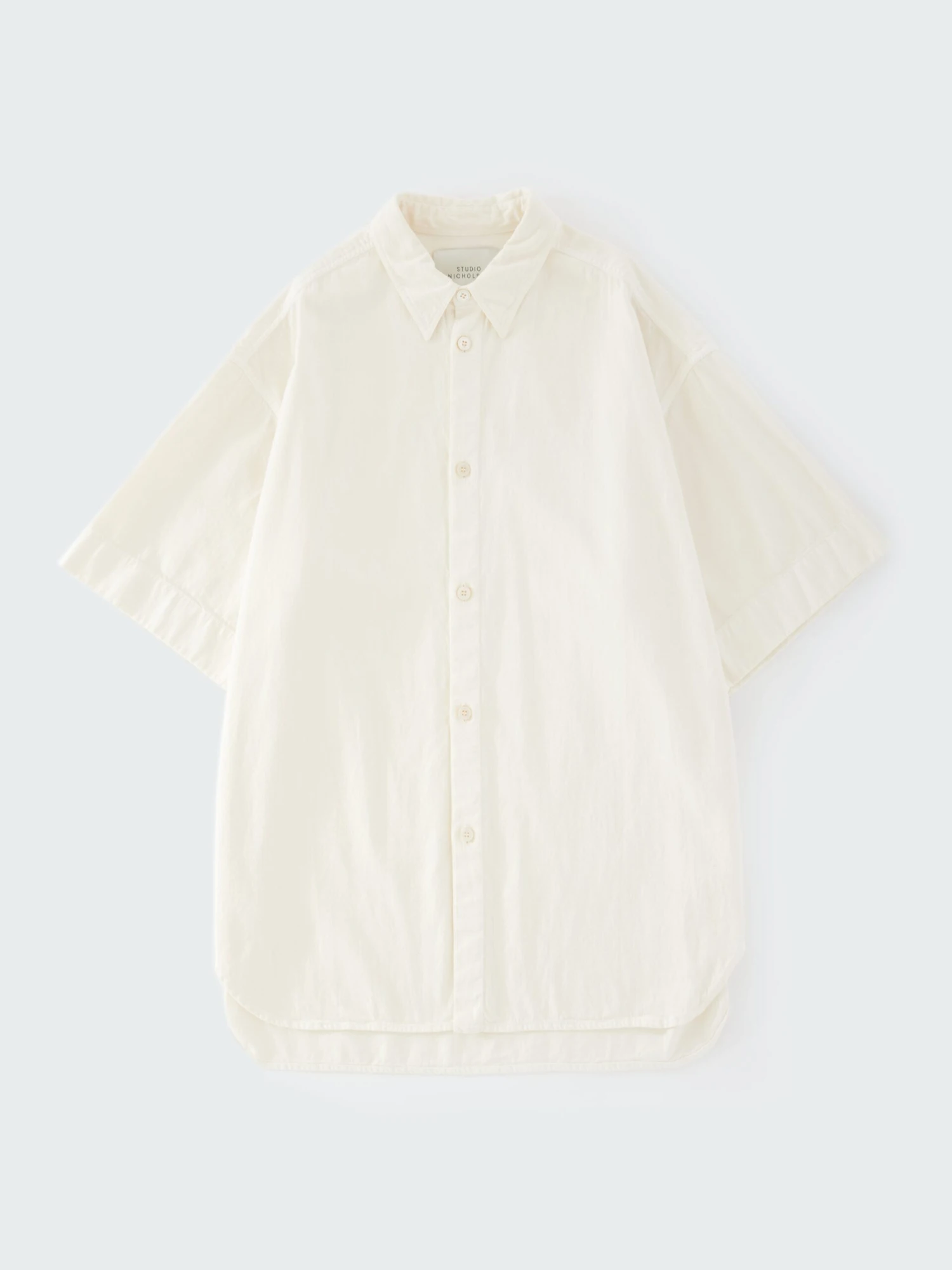 Studio Nicholson Sorono Denim Shirt In Parchment 8 Studio Nicholson Sorono Denim Shirt In Parchment - Image 8