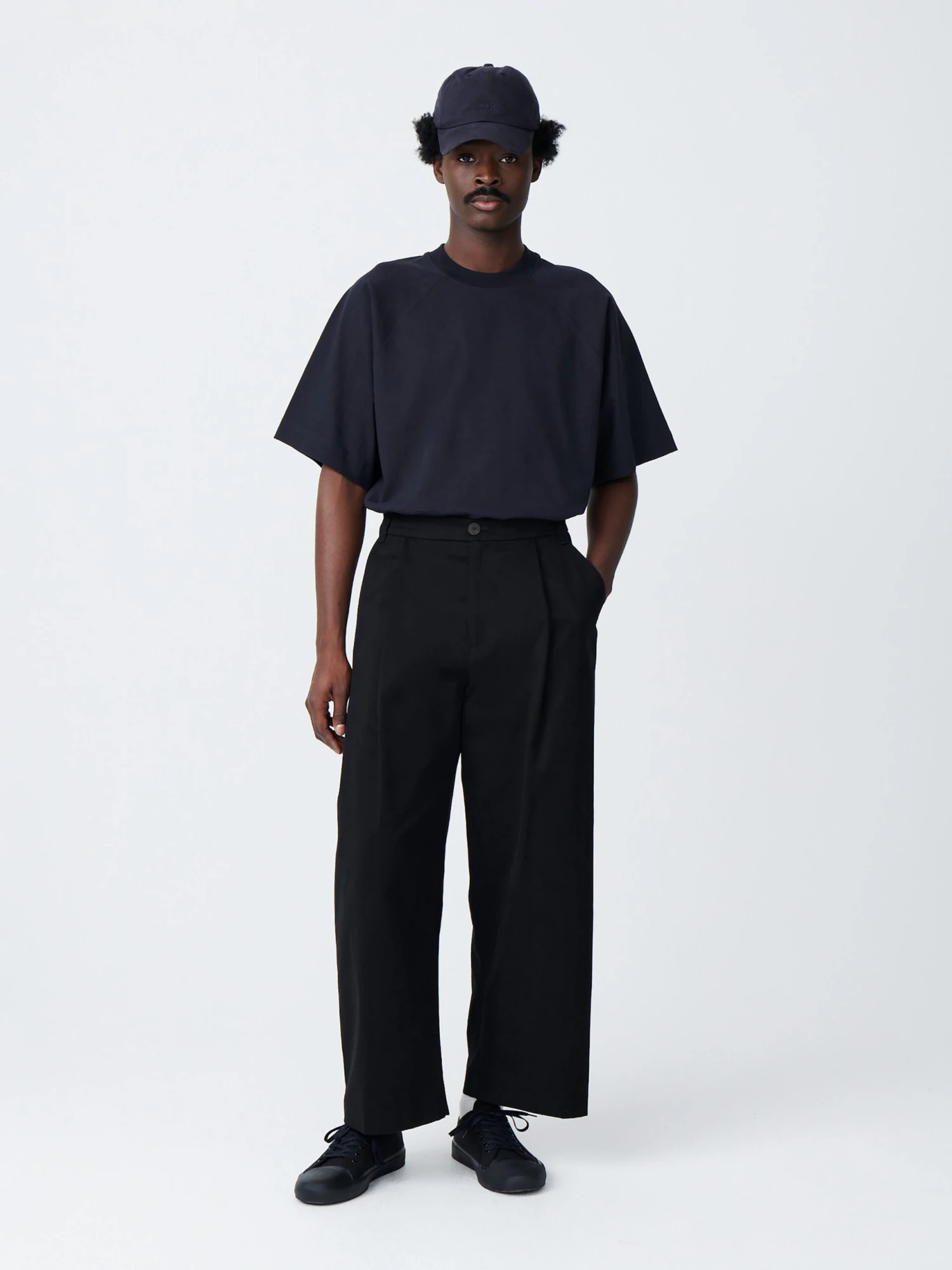 Studio Nicholson Sorte Pant In Black 1 Studio Nicholson Sorte Pant In Black