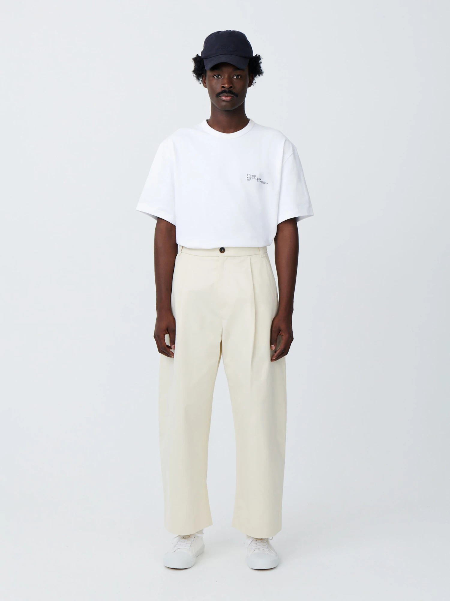 Studio Nicholson Sorte Pant In Cream 1 Studio Nicholson Sorte Pant In Cream
