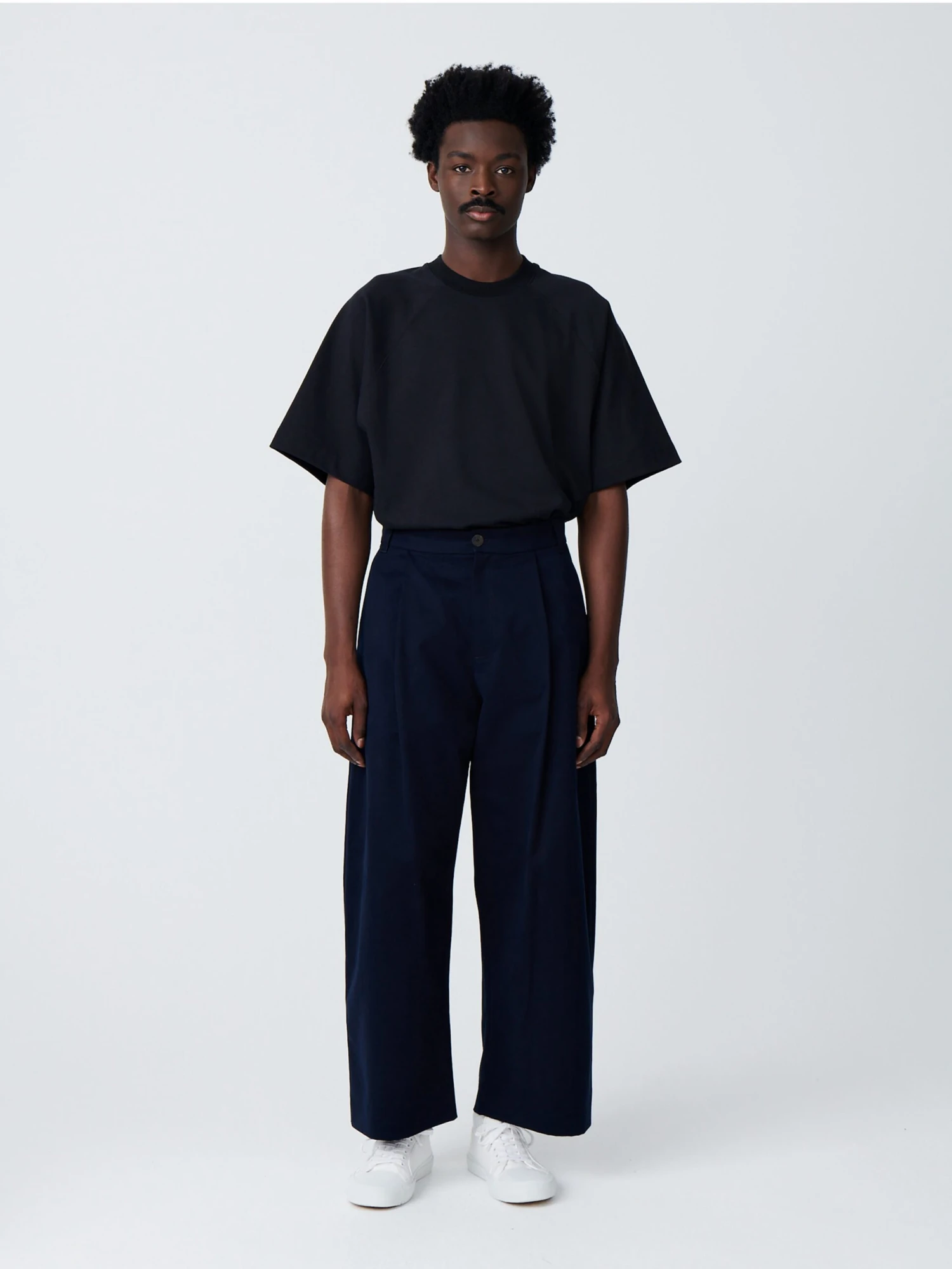 Studio Nicholson Sorte Pant In Dark Navy 1 Studio Nicholson Sorte Pant In Dark Navy
