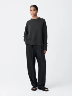 Studio Nicholson Sperro Wool Pant In Darkest Navy