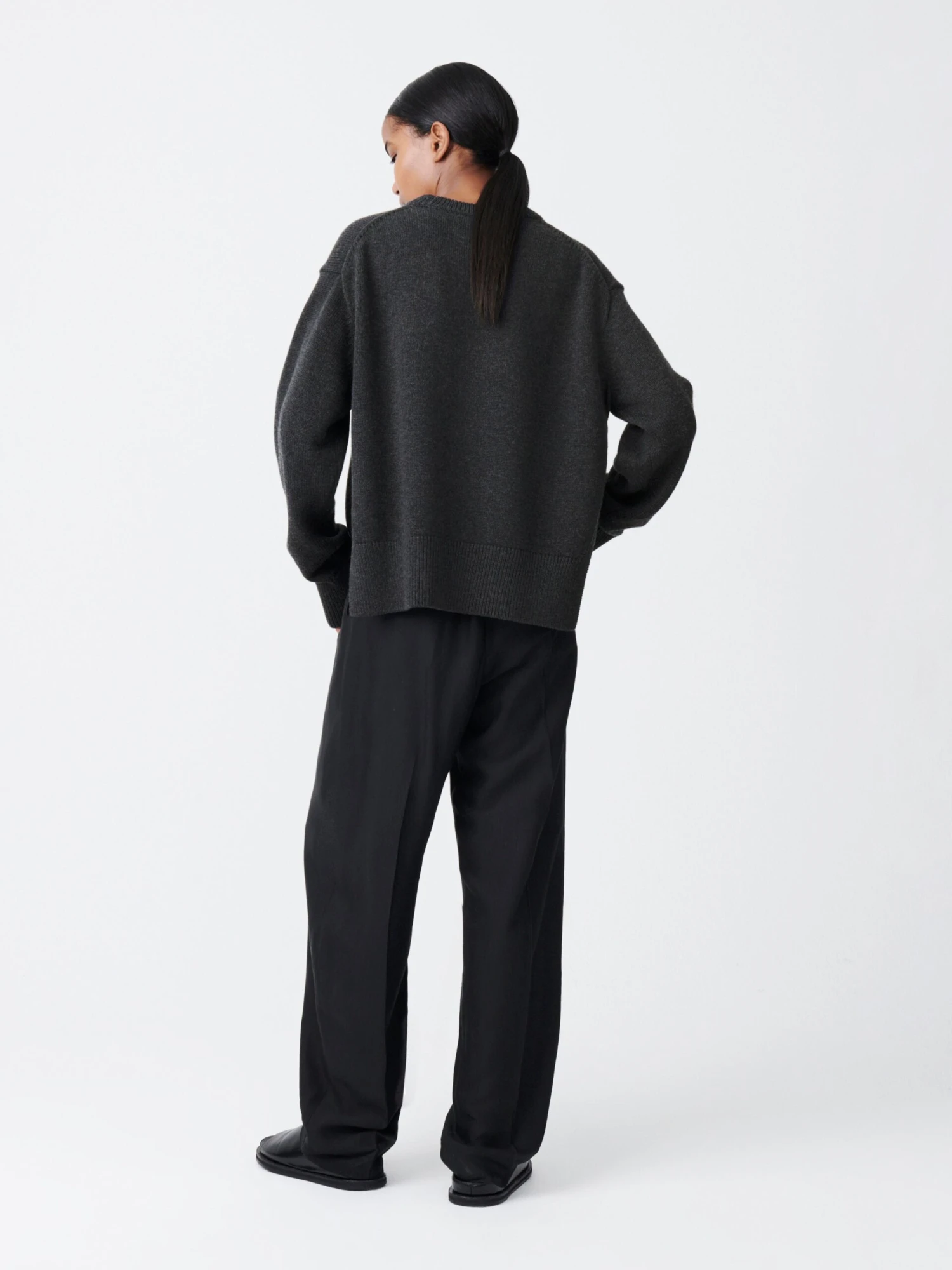 Studio Nicholson Sperro Wool Pant In Darkest Navy 3 Studio Nicholson Sperro Wool Pant In Darkest Navy - Image 3
