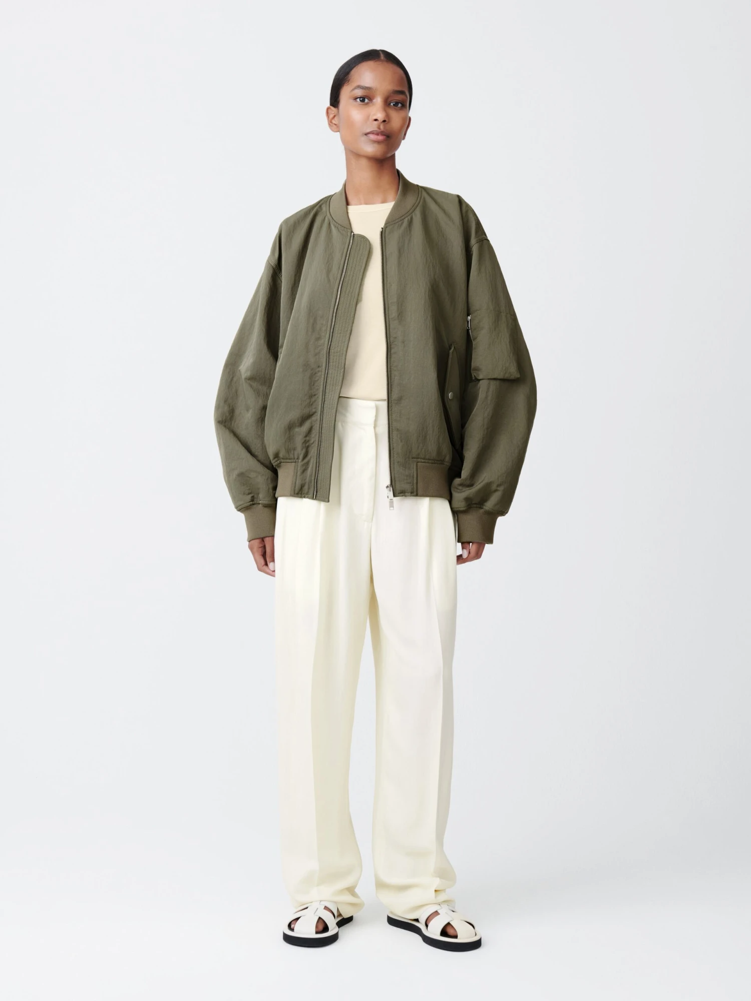 Studio Nicholson Sperro Wool Pant In Parchment 1 Studio Nicholson Sperro Wool Pant In Parchment