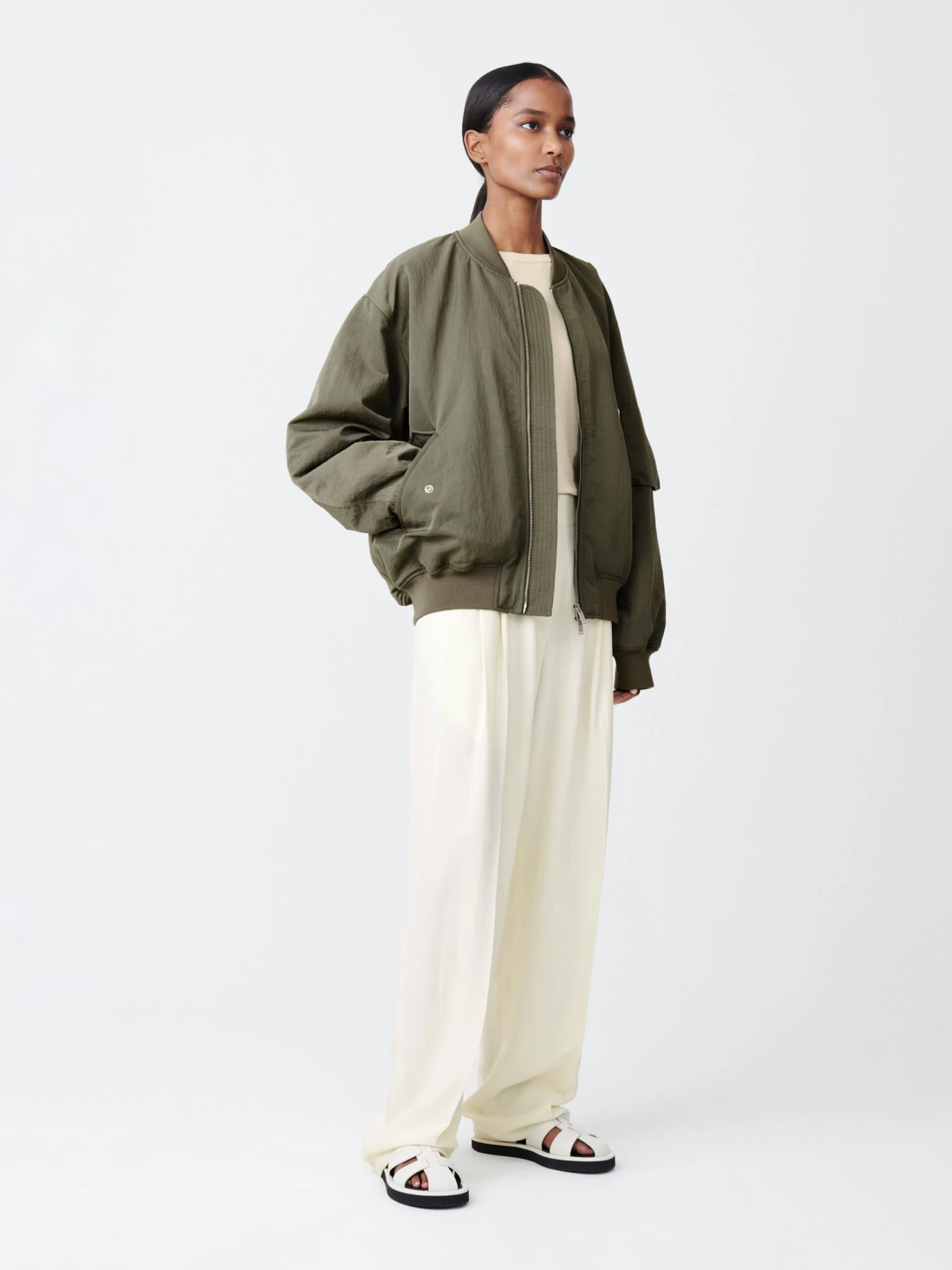 Studio Nicholson Sperro Wool Pant In Parchment 2 Studio Nicholson Sperro Wool Pant In Parchment - Image 2