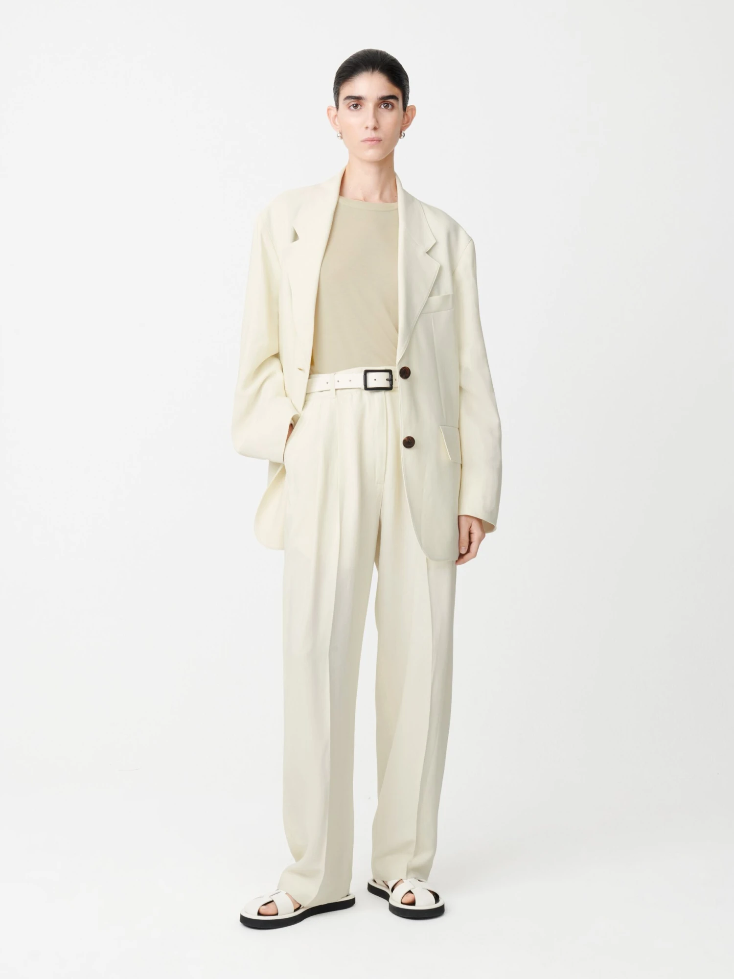 Studio Nicholson Sperro Pant In Parchment 1 Studio Nicholson Sperro Pant In Parchment