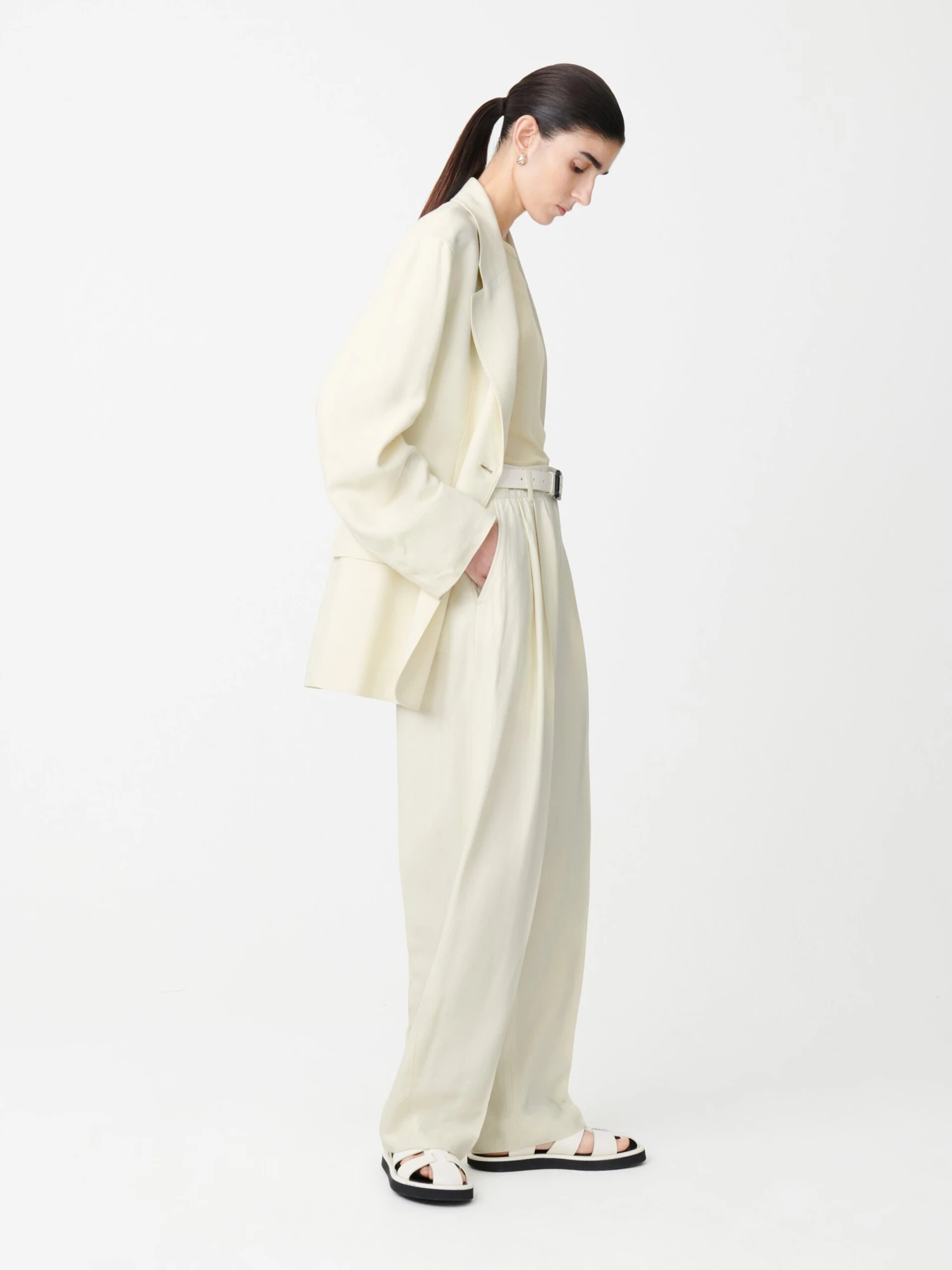 Studio Nicholson Sperro Pant In Parchment 3 Studio Nicholson Sperro Pant In Parchment - Image 3
