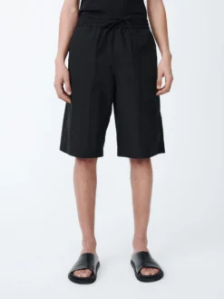 Studio Nicholson Steel Short In Black 14 Studio Nicholson Steel Short In Black -Studio Nicholson STEELSNM 1188JapaneseCottonShortsinBlack scaled