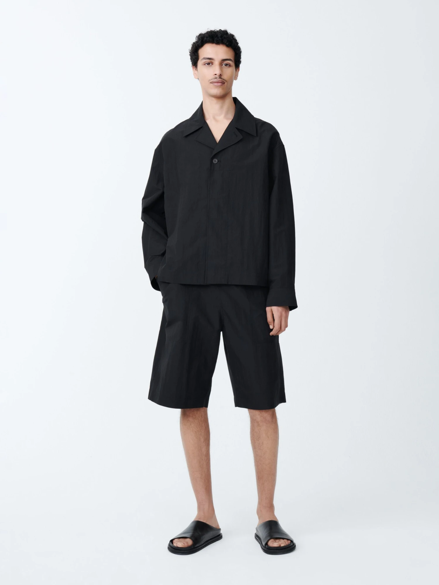 Studio Nicholson Steel Short In Black 1 Studio Nicholson Steel Short In Black