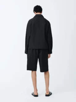 Studio Nicholson Steel Short In Black 12 Studio Nicholson Steel Short In Black -Studio Nicholson STEELSNM 1188JapaneseCottonShortsinBlack7 scaled