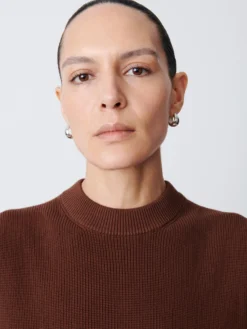 Studio Nicholson Sumire Top In Carob Brown 11 Studio Nicholson Sumire Top In Carob Brown -Studio Nicholson SUMIRESNW 1360DRYCOTTONRIBCAROBBROWN1 scaled