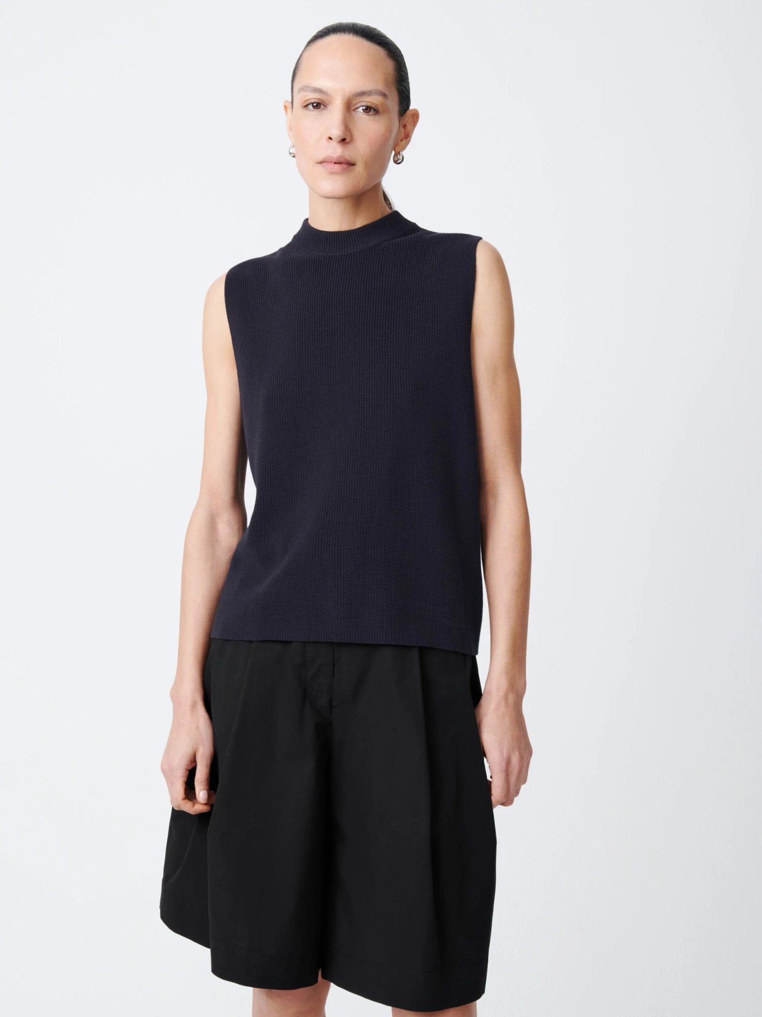 Studio Nicholson Sumire Top In Darkest Navy 1 Studio Nicholson Sumire Top In Darkest Navy