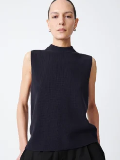 Studio Nicholson Sumire Top In Darkest Navy 11 Studio Nicholson Sumire Top In Darkest Navy -Studio Nicholson SUMIRESNW 1360DRYCOTTONRIBDARKESTNAVY1 scaled
