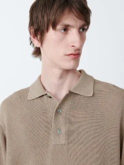 Studio Nicholson Swing Knit In Fawn 13 Studio Nicholson Swing Knit In Fawn -Studio Nicholson SWINGSNM 1238PaperYarnShirtinFawn4 scaled