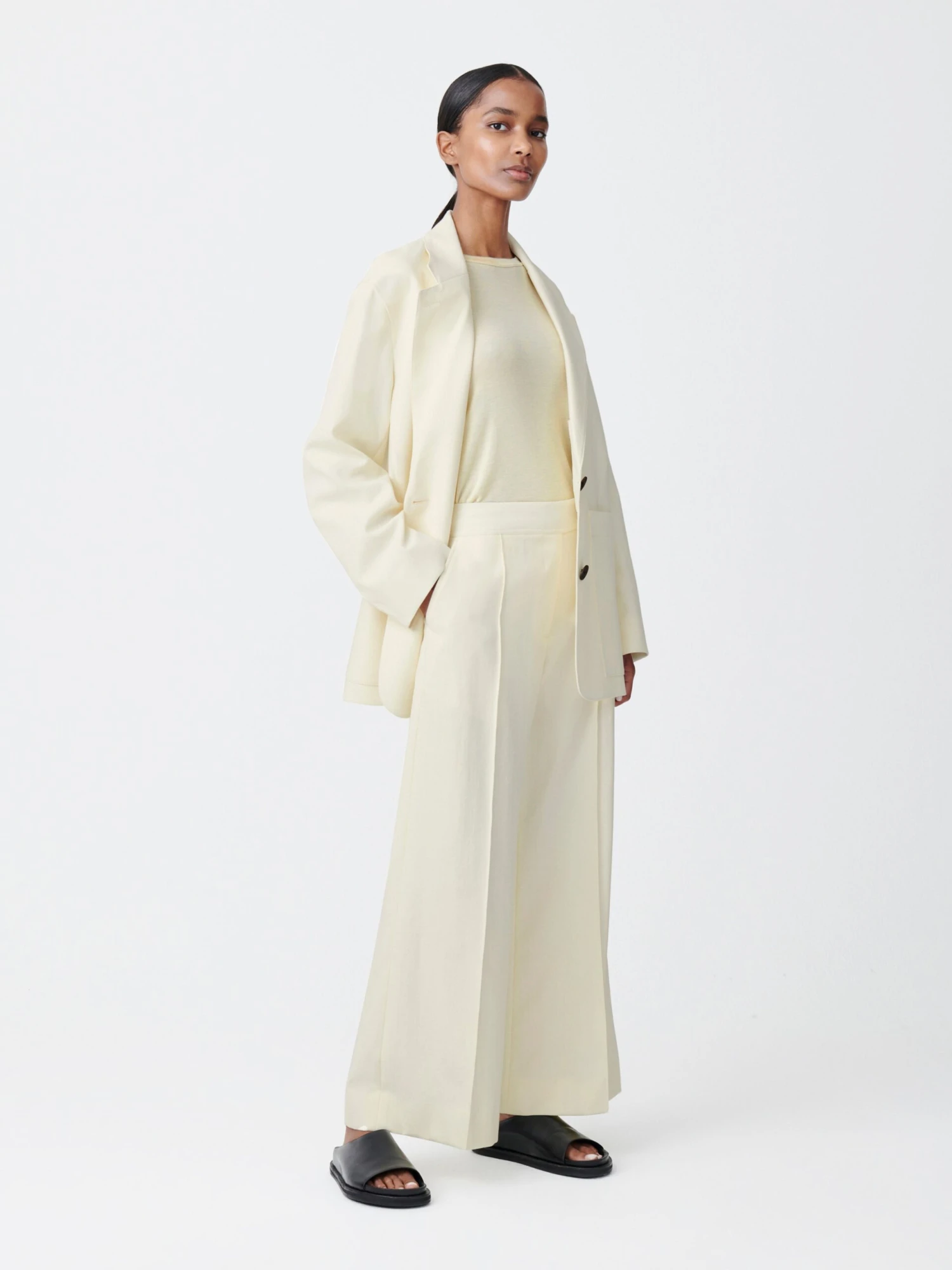 Studio Nicholson Sydney Pant In Parchment 2 Studio Nicholson Sydney Pant In Parchment - Image 2