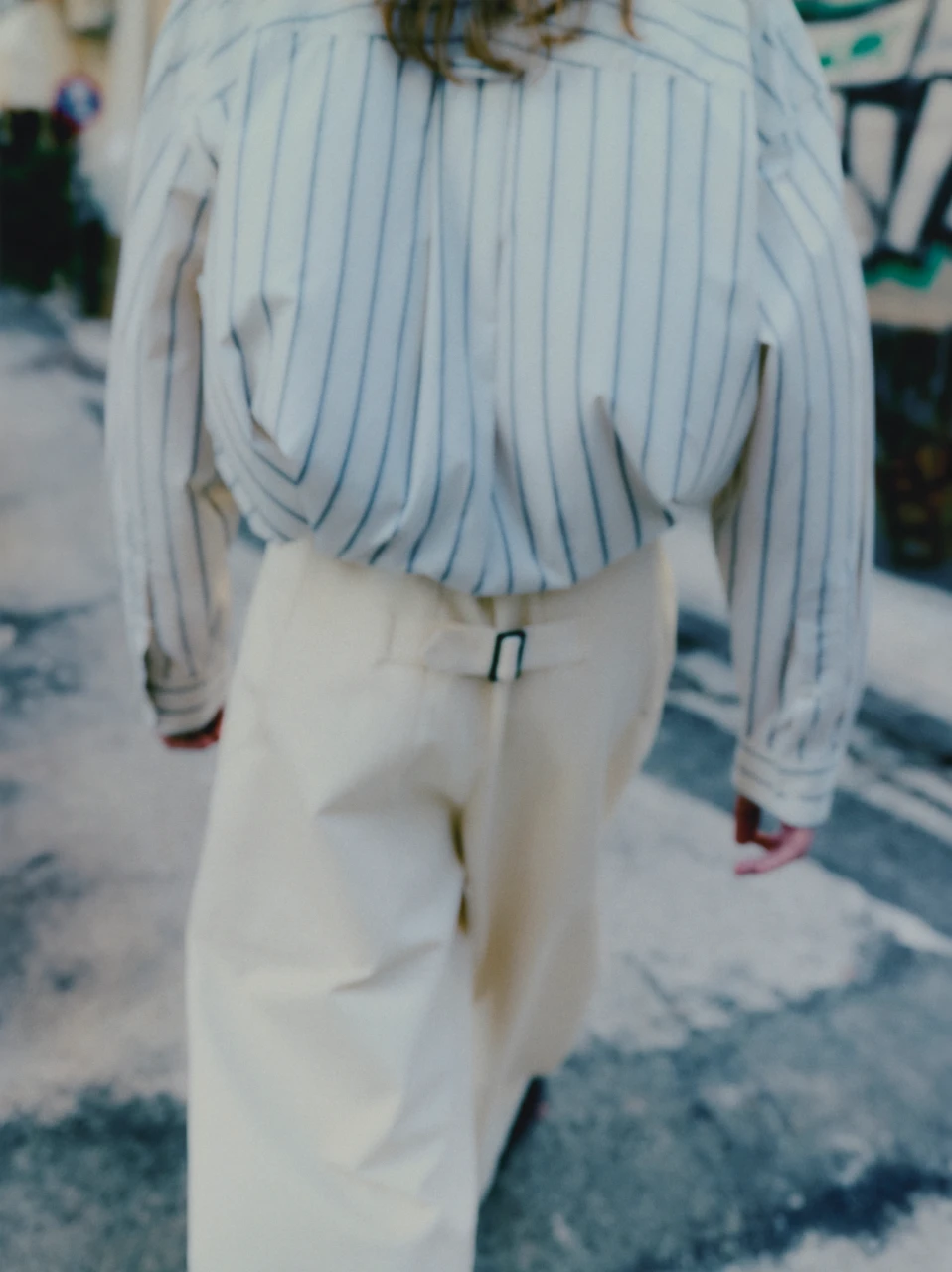 Studio Nicholson Loche Shirt In Plaster Stripe 8 Studio Nicholson Loche Shirt In Plaster Stripe - Image 8