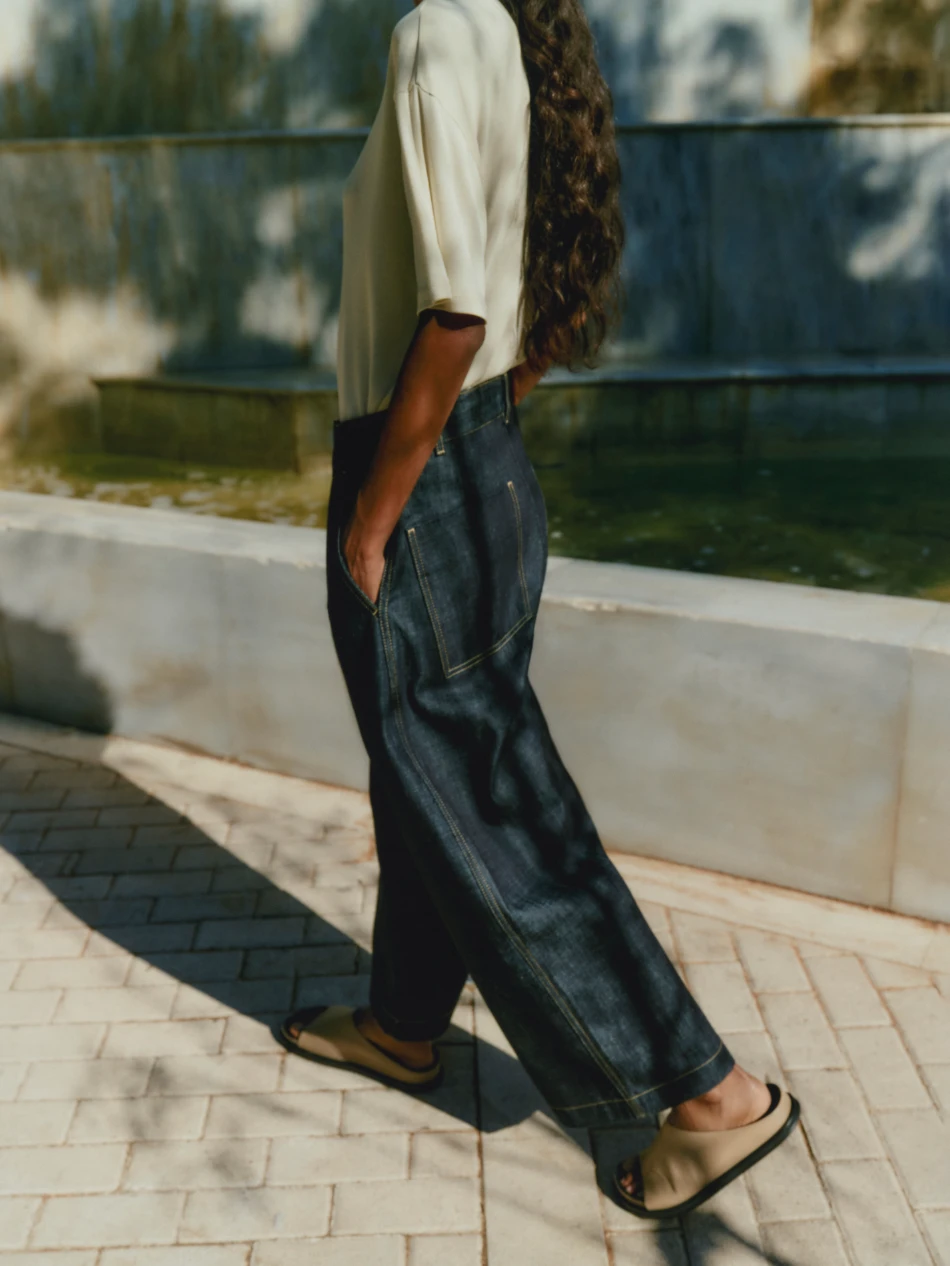 Studio Nicholson Chalco Denim Pant In Raw Indigo 8 Studio Nicholson Chalco Denim Pant In Raw Indigo - Image 8