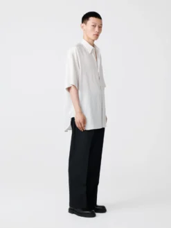 Studio Nicholson Sorono Shirt In Black White 10 Studio Nicholson Sorono Shirt In Black White -Studio Nicholson SoronoSNM 1250CRINKLEFINESTRIPESHIRTinBlack White1 scaled