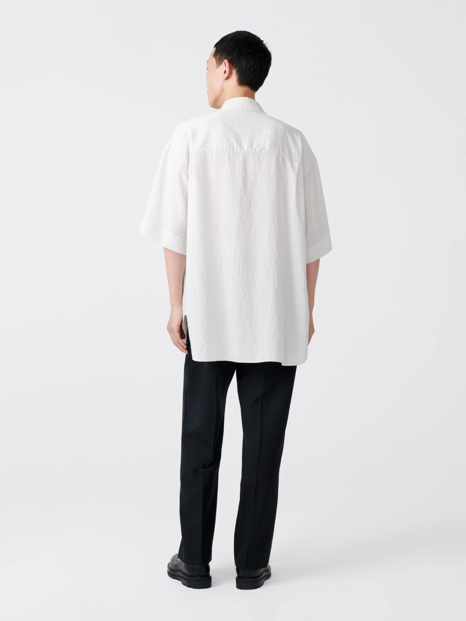 Studio Nicholson Sorono Shirt In Black White 5 Studio Nicholson Sorono Shirt In Black White - Image 5