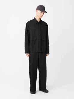 Studio Nicholson Spirit Shirt In Black -Studio Nicholson SpiritSNM 1147SportyShirtsBlack1 scaled