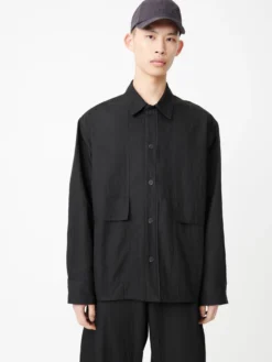 Studio Nicholson Spirit Shirt In Black -Studio Nicholson SpiritSNM 1147SportyShirtsBlack6 scaled