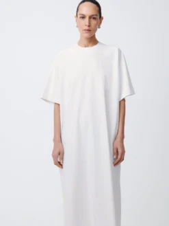 Studio Nicholson Stokes Dress In White 12 Studio Nicholson Stokes Dress In White -Studio Nicholson StokesSNW1502DryHeavyJerseyDressWhite4 scaled
