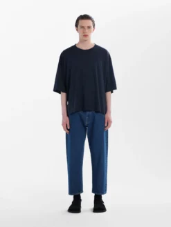 Studio Nicholson Tannaro Washed Denim Pant In Indigo