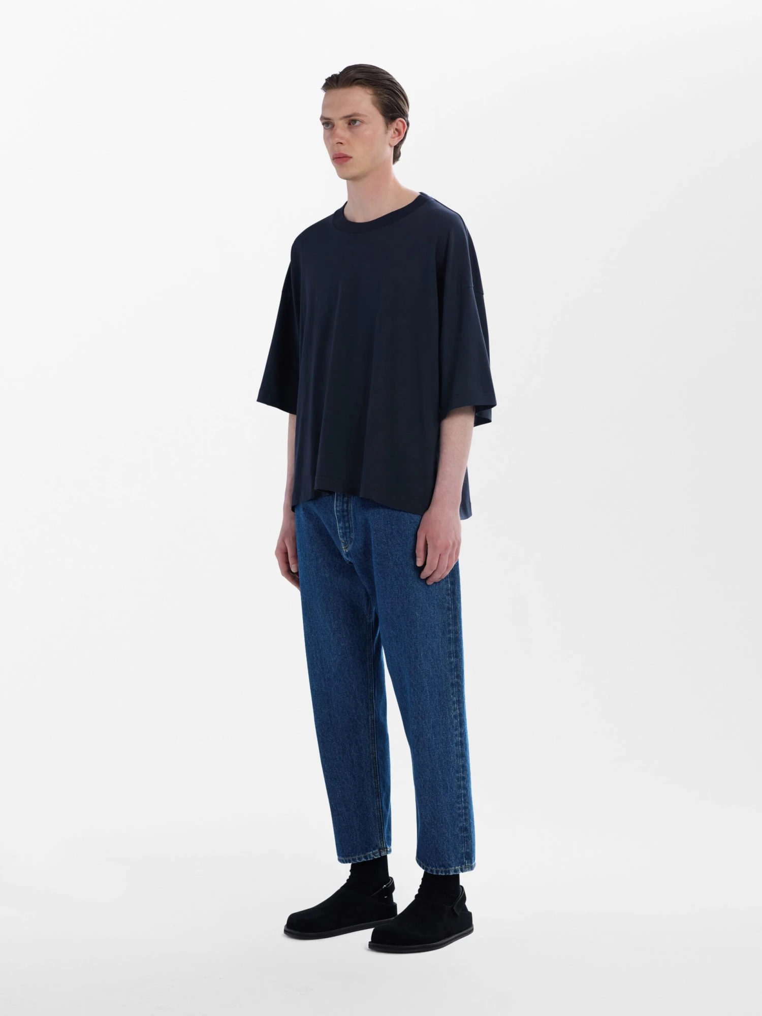 Studio Nicholson Tannaro Washed Denim Pant In Indigo 2 Studio Nicholson Tannaro Washed Denim Pant In Indigo - Image 2
